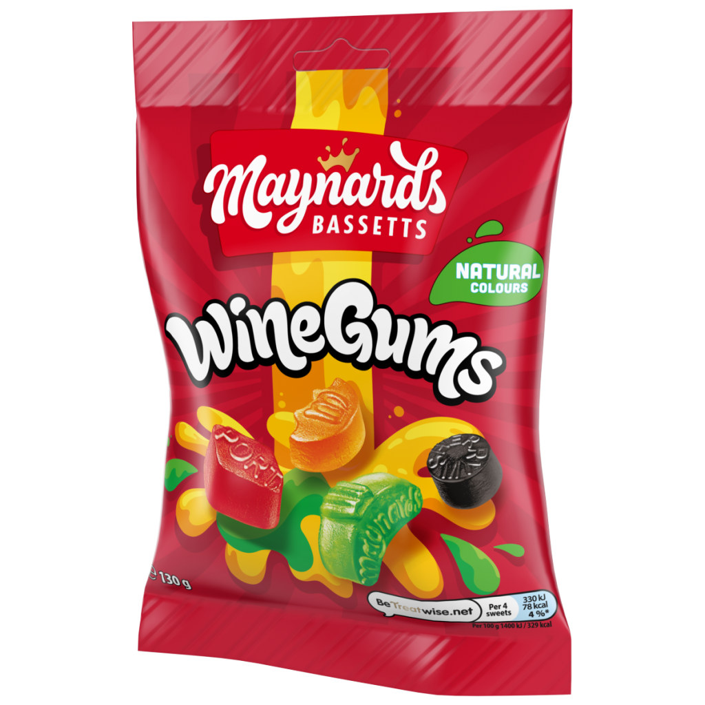 Maynards Bassetts Wine Gums Sweets Sharing Bag 130g