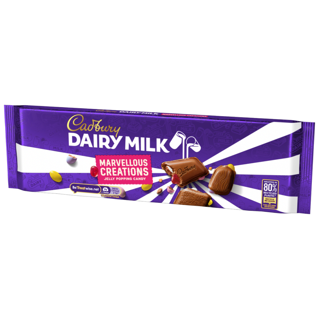 Cadbury Dairy Milk Marvellous Creations Jelly Popping Candy Chocolate Bar 260g