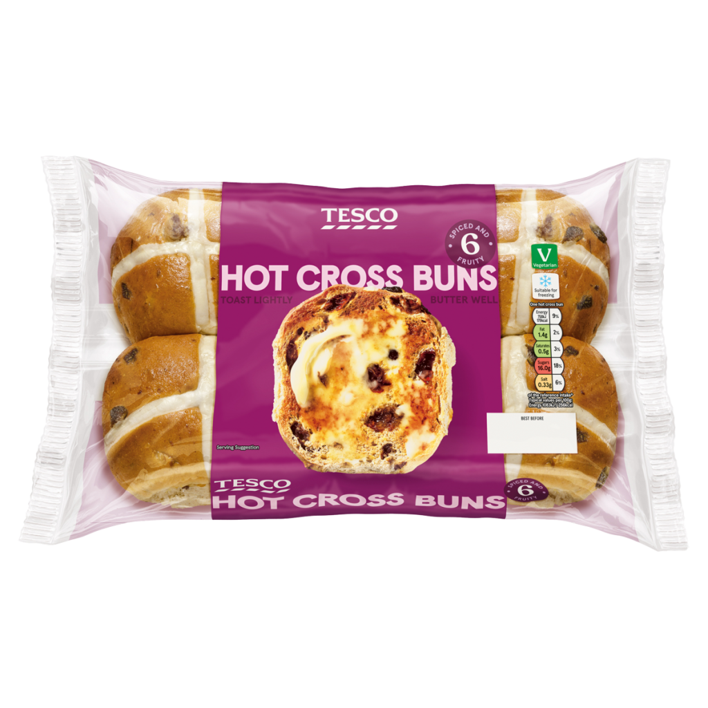 Tesco 6 Hot Cross Buns
