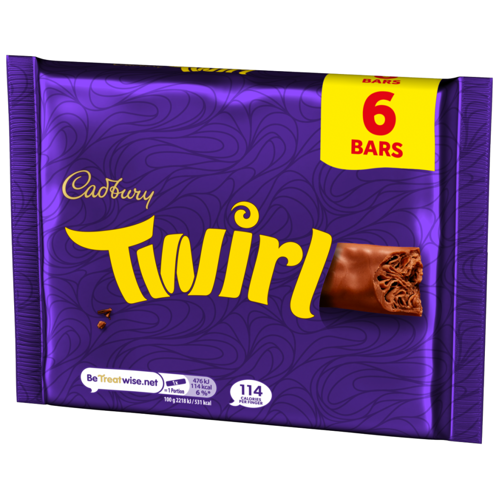 Cadbury Twirl Milk Chocolate 6pk Multipack 129 g
