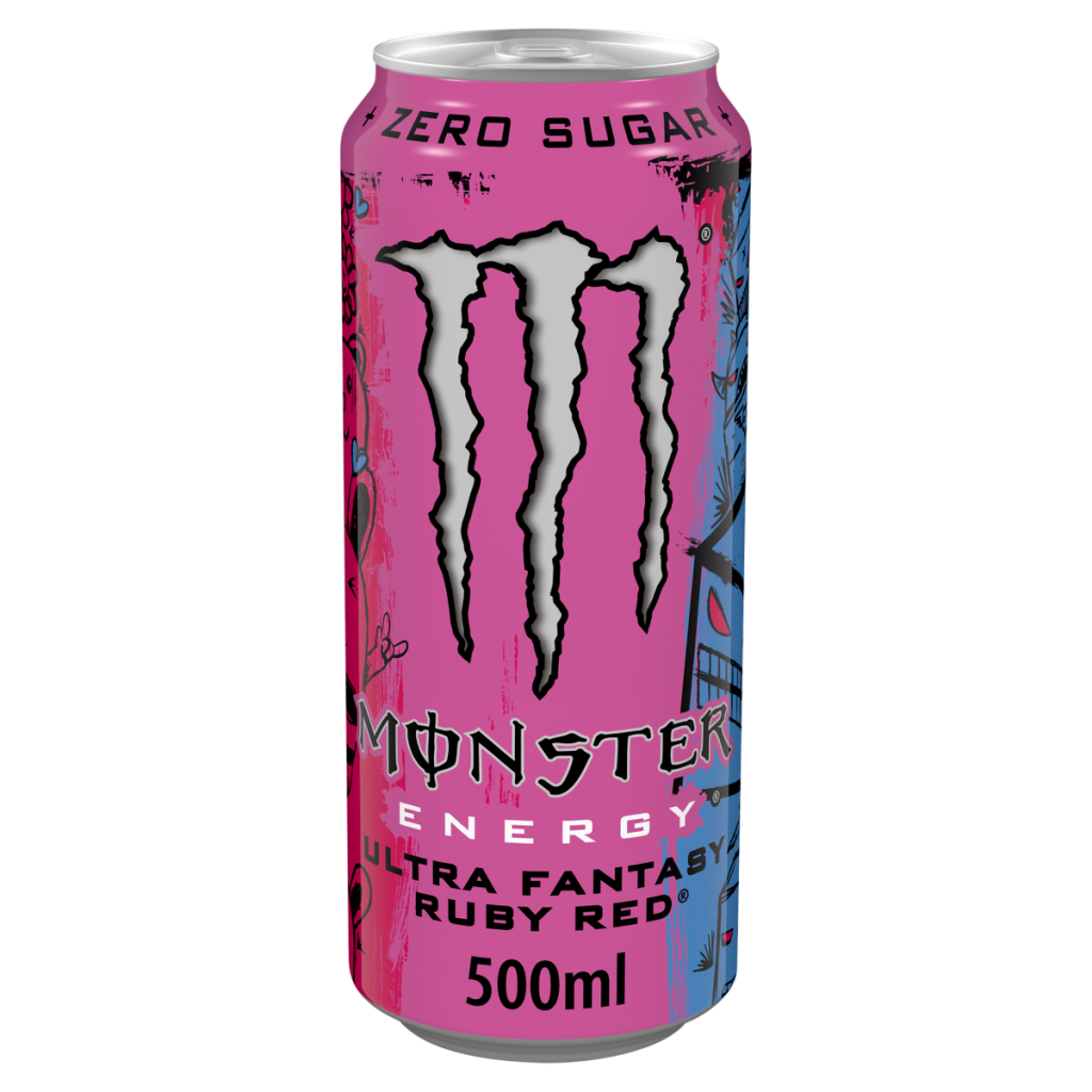 Monster Energy Drink Ultra Fantasy Ruby Red Zero Sugar 500ml Can