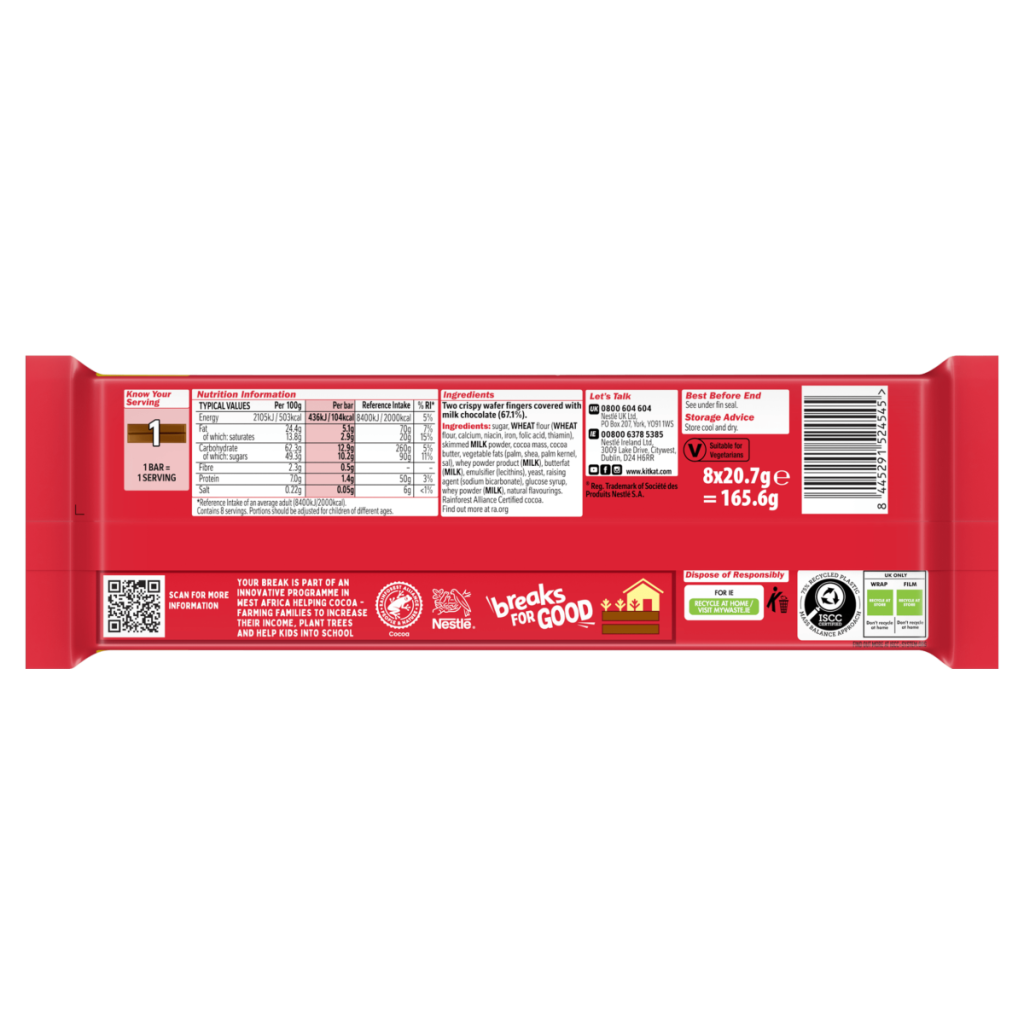 Kitkat Milk Chocolate 165.6g