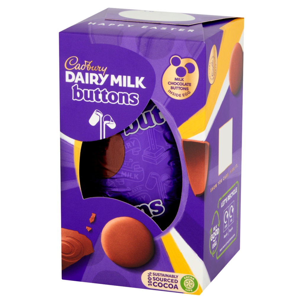 Cadbury Dairy Milk Giant Buttons Chocolate Easter Egg 96g