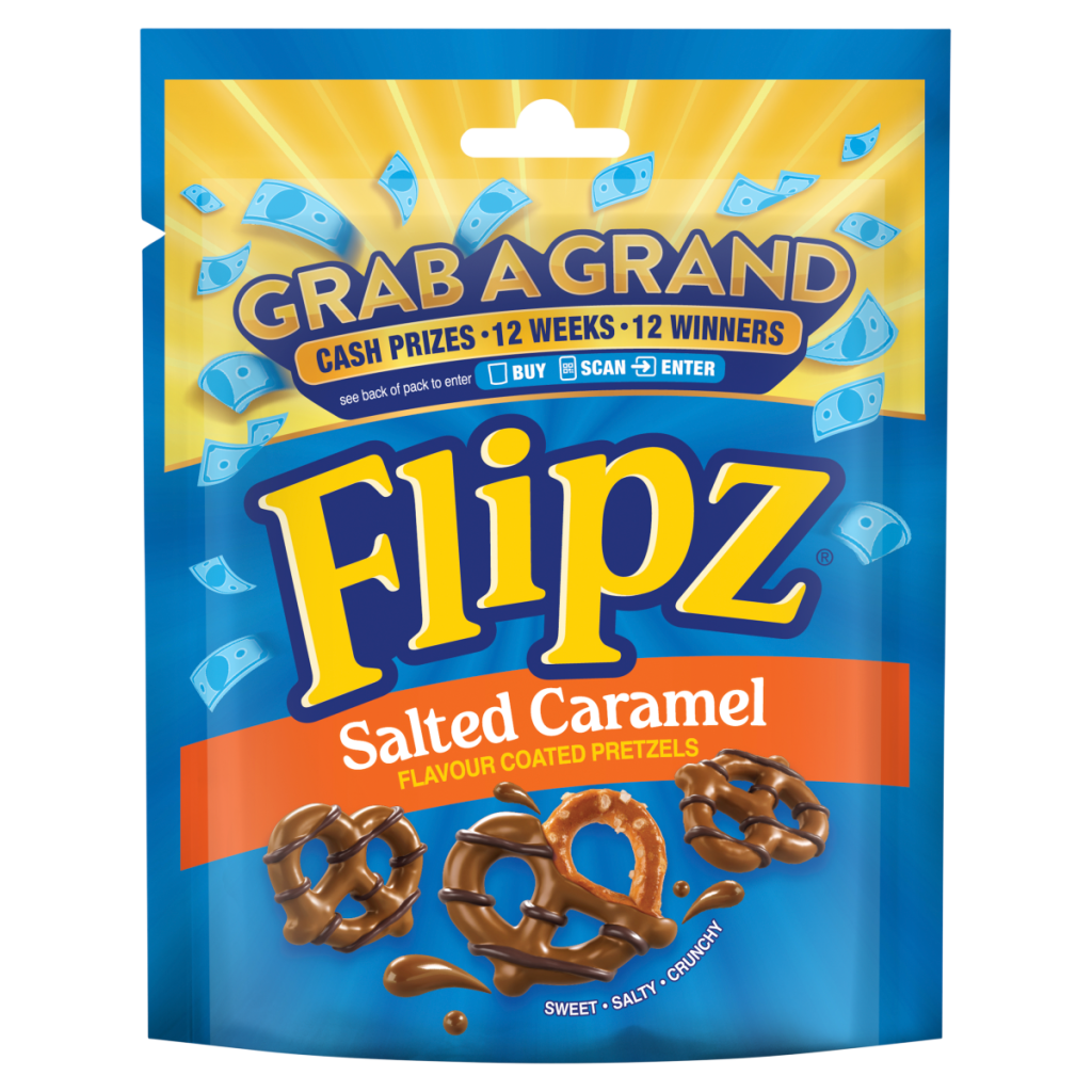 Flipz Pretzels Salted Caramel Flavour Snacks 90g