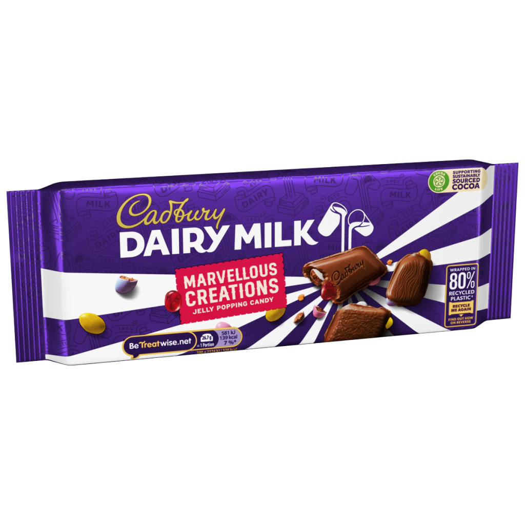 Cadbury Marvellous Creation Jelly Popping Candy Shells Chocolate Bar 160 g