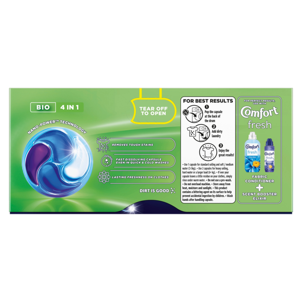 Persil Bio 4 in 1 fast-dissolving laundry capsules, 25 washes