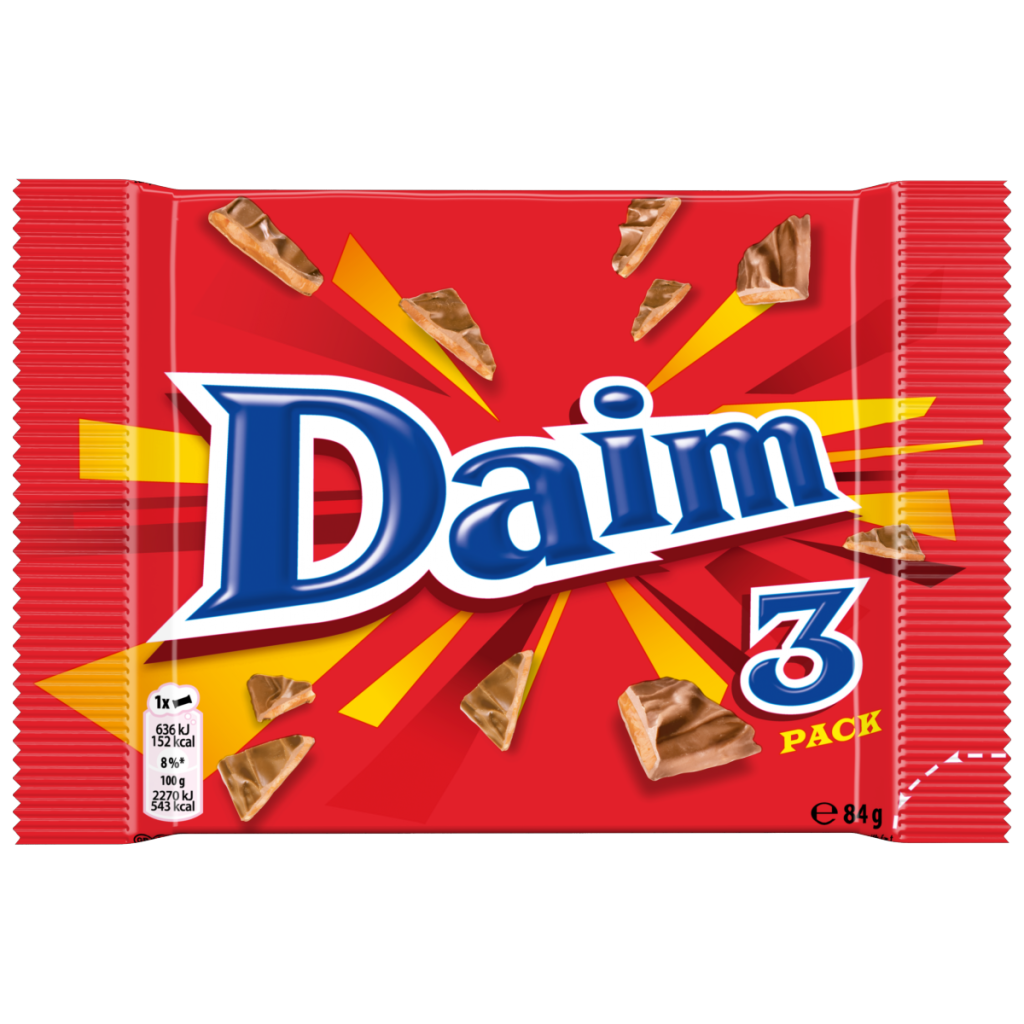 Daim Chocolate Bar 3 Pack Multipack 84g (3 x 28g)