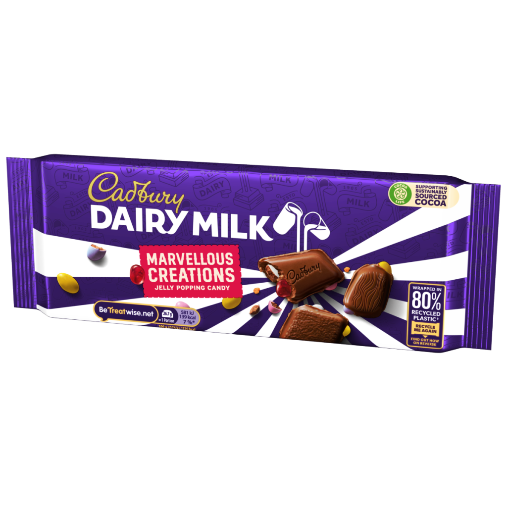 Cadbury Marvellous Creation Jelly Popping Candy Shells Chocolate Bar 160 g
