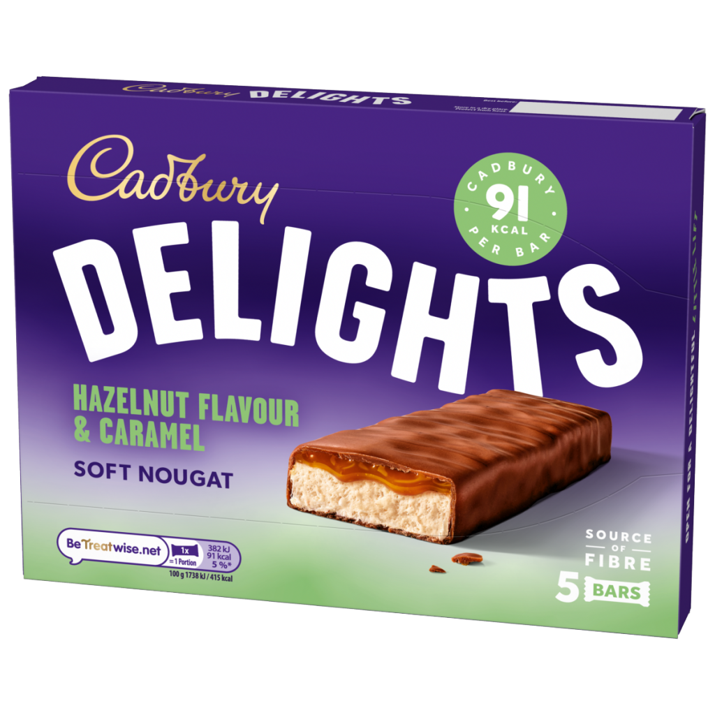 Cadbury Delights Chocolate Hazelnut & Caramel Multipack 110 g