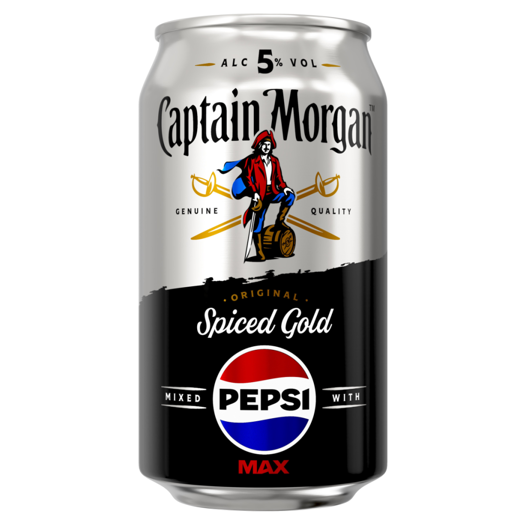 Captain Morgan Original Spiced Gold and Pepsi MAX® Ready to Drink 330ml 5% vol can