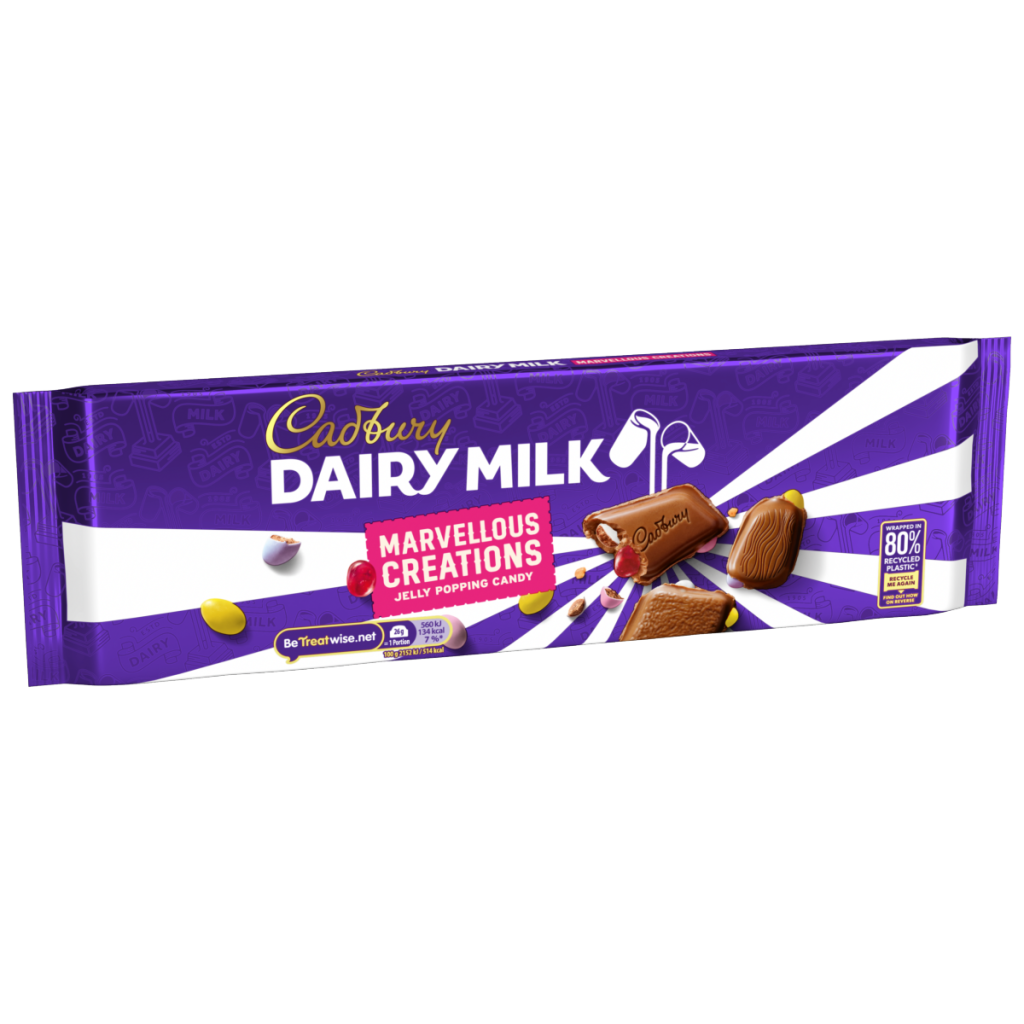 Cadbury Dairy Milk Marvellous Creations Jelly Popping Candy Chocolate Bar 260g