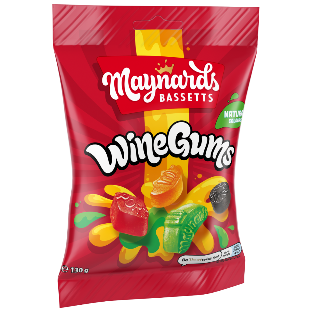 Maynards Bassetts Wine Gums Sweets Sharing Bag 130g