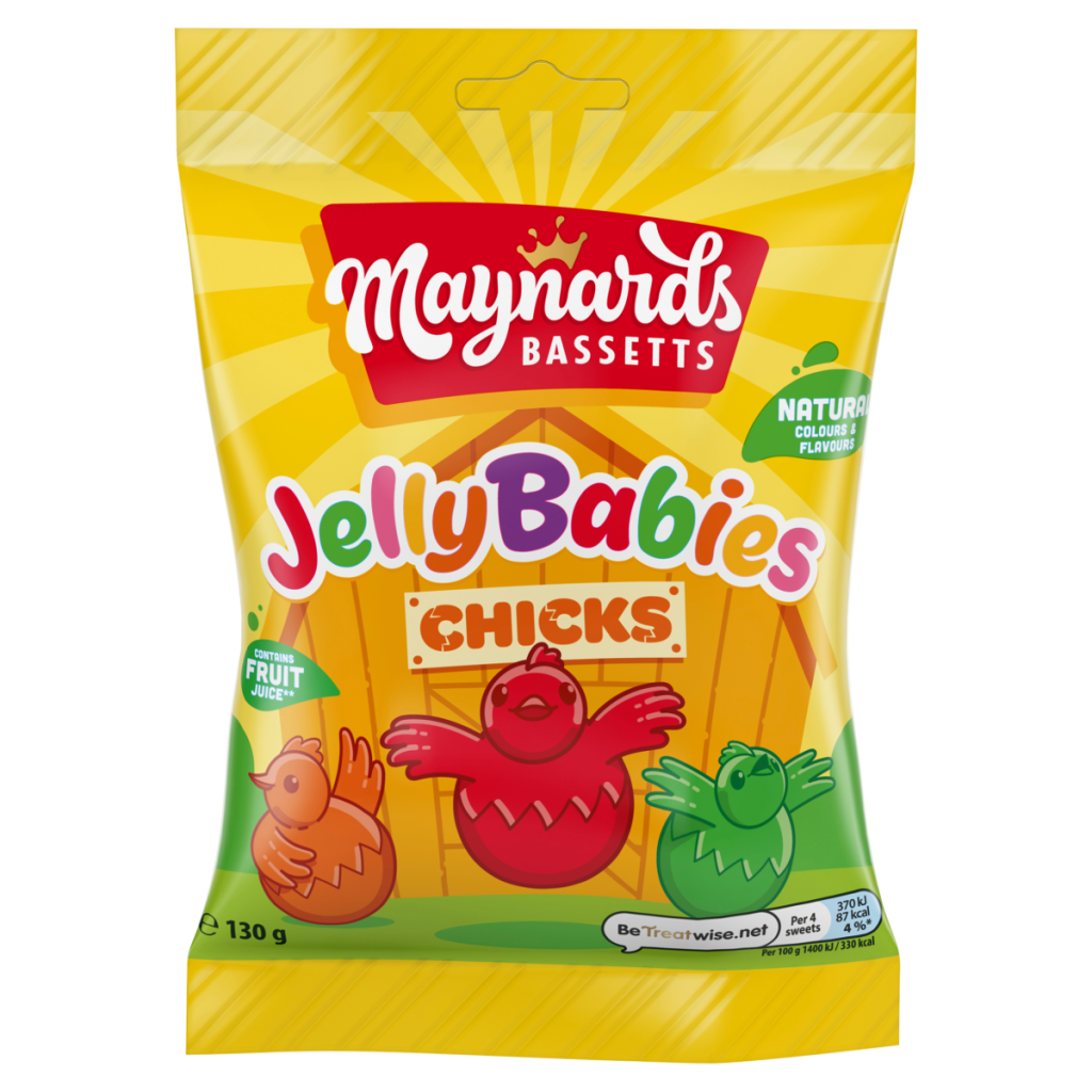 Maynards Bassetts Jelly Babies Chicks Sweets Sharing Bag 130g