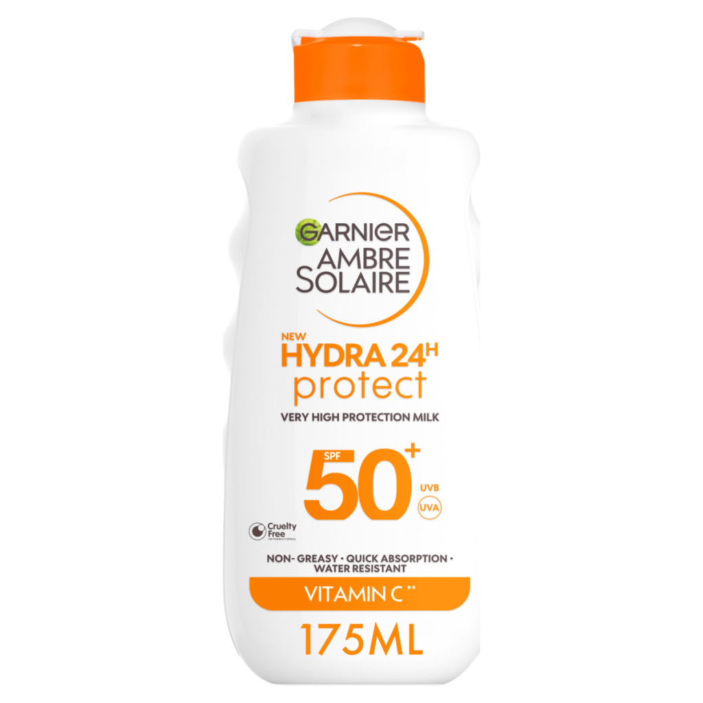 Garnier Ambre Solaire Hydra 24H Protect SPF50+ Sun Cream Lotion 175ml