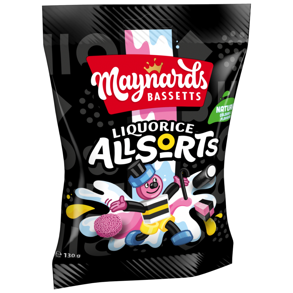 Maynards Bassetts Liquorice Allsorts Sweets Sharing Bag 130g