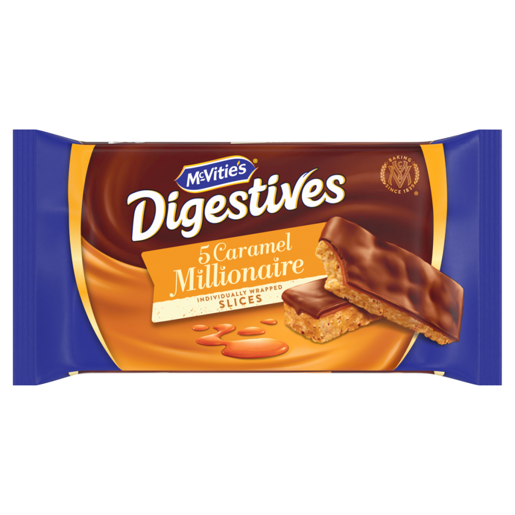 McVitie’s Digestives 5 Caramel Millionaire Milk Chocolate Slices 109.9g