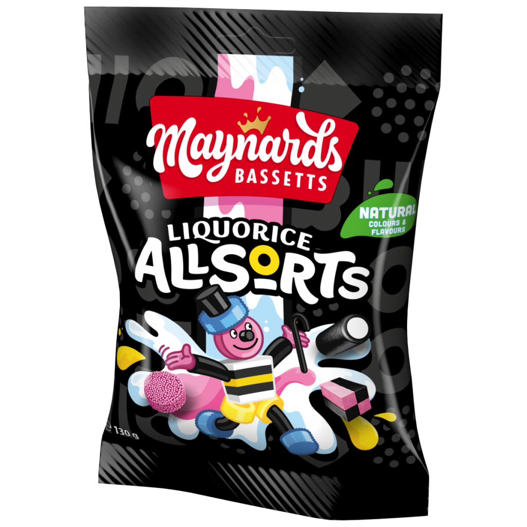 Maynards Bassetts Liquorice Allsorts Sweets Sharing Bag 130g