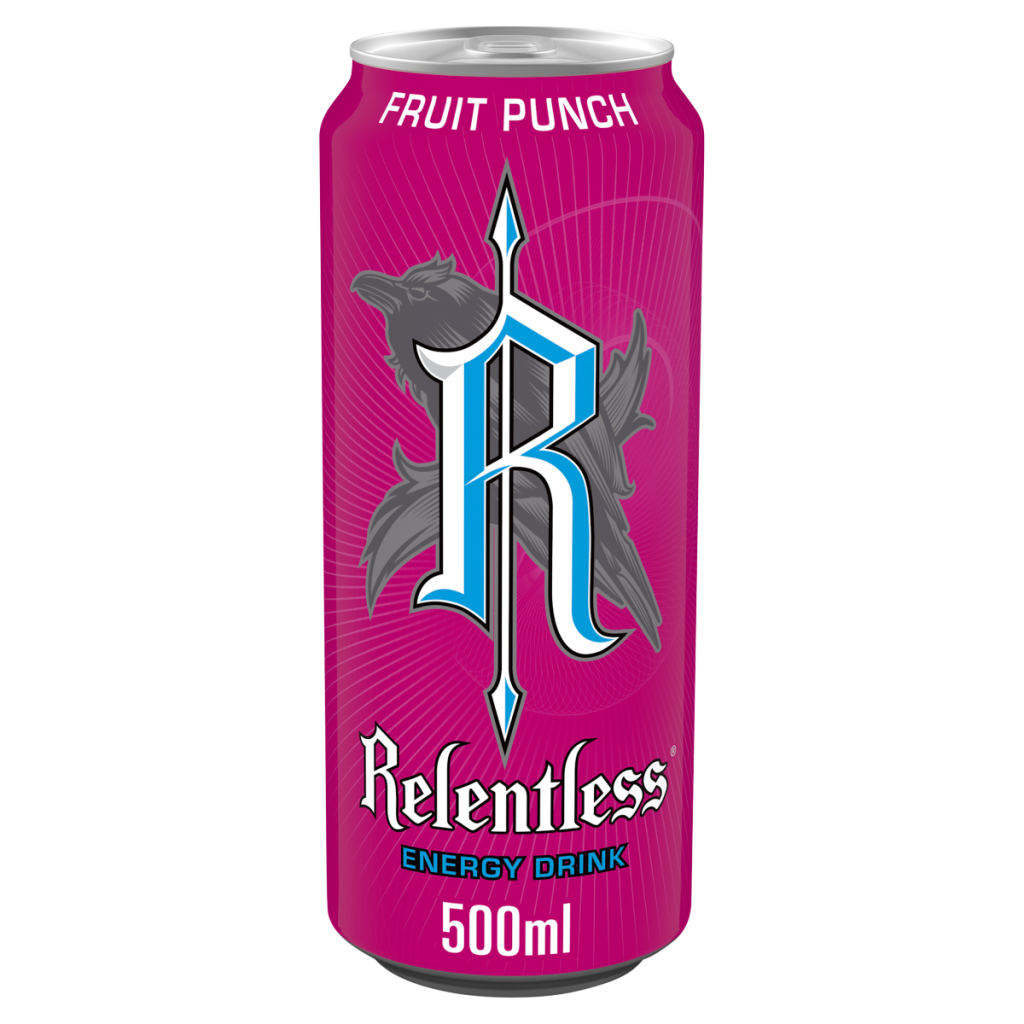 Relentless Fruit Punch Energy Drink 500ml Can