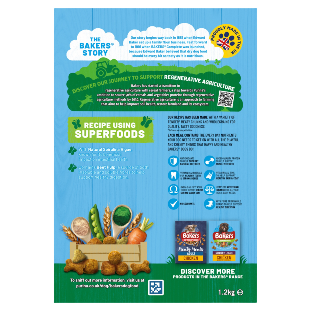 BAKERS Superfoods Chicken with Vegetables Dry Dog Food 1.2kg