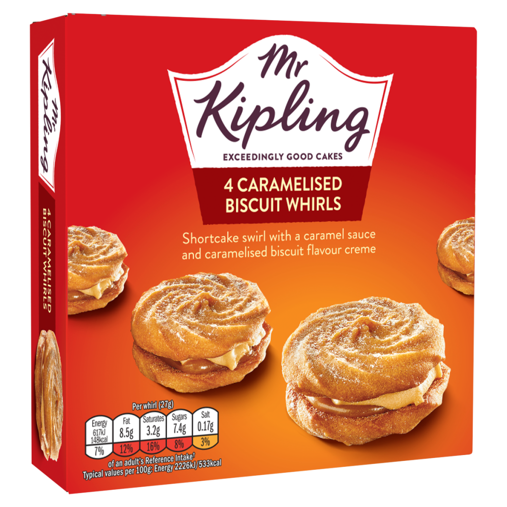 Mr Kipling 4 Caramelised Biscuit Whirls