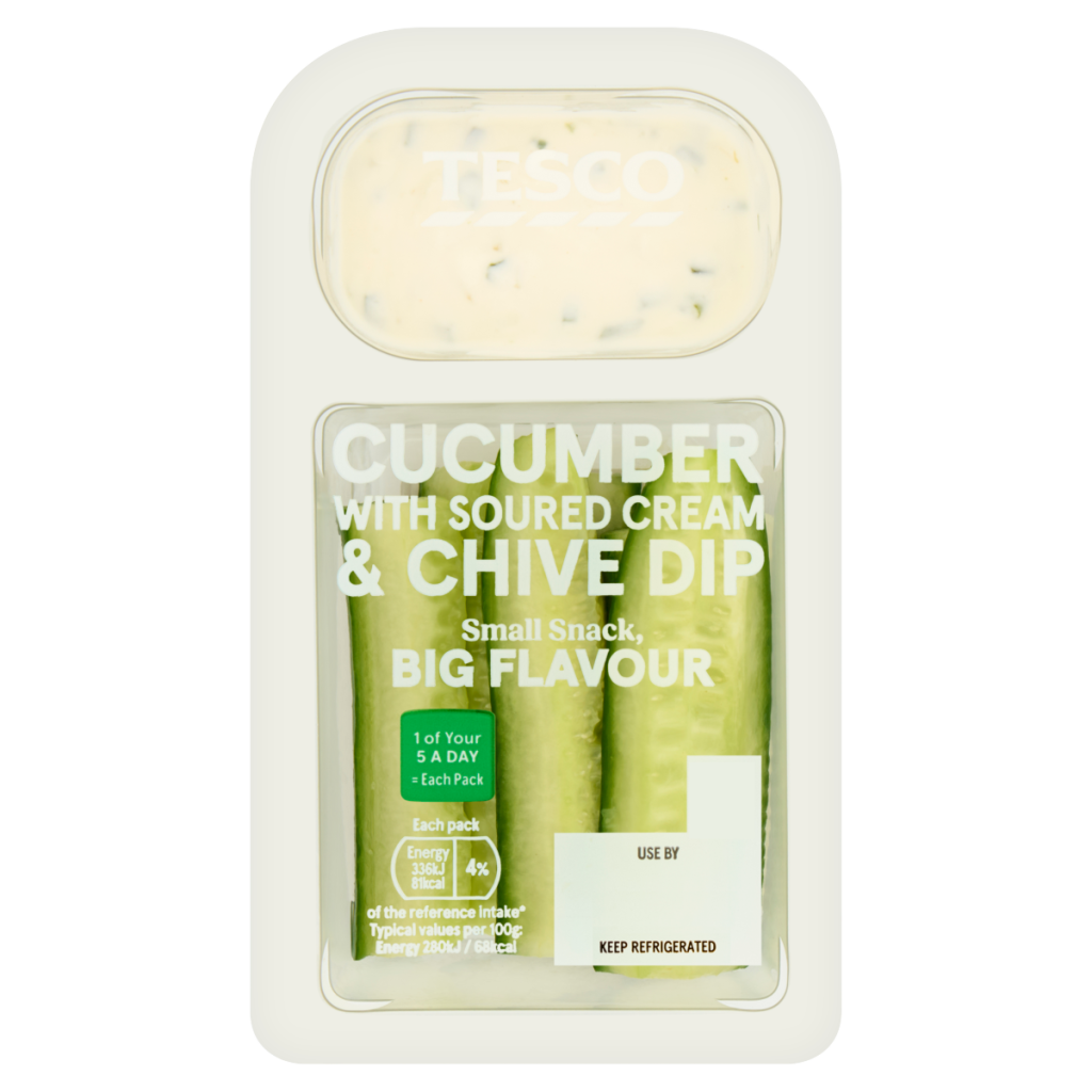 Tesco Cucumber with Soured Cream & Chive Dip 120g