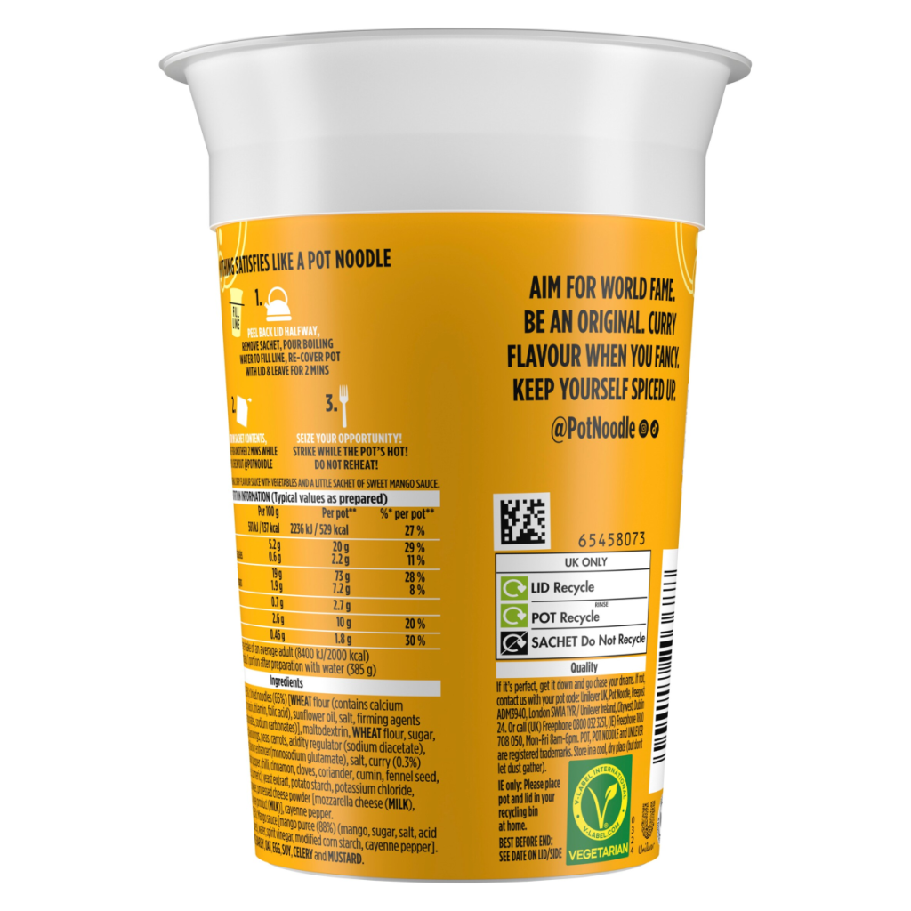 Pot Noodle Original Curry King 114 g