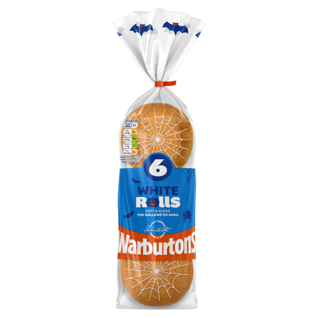 Warburtons 6 Soft & Sliced White Rolls