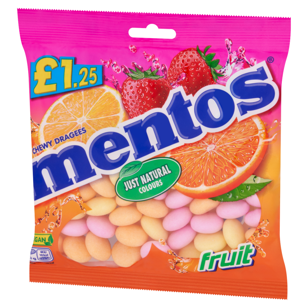Mentos Chewy Dragees Fruit 135g