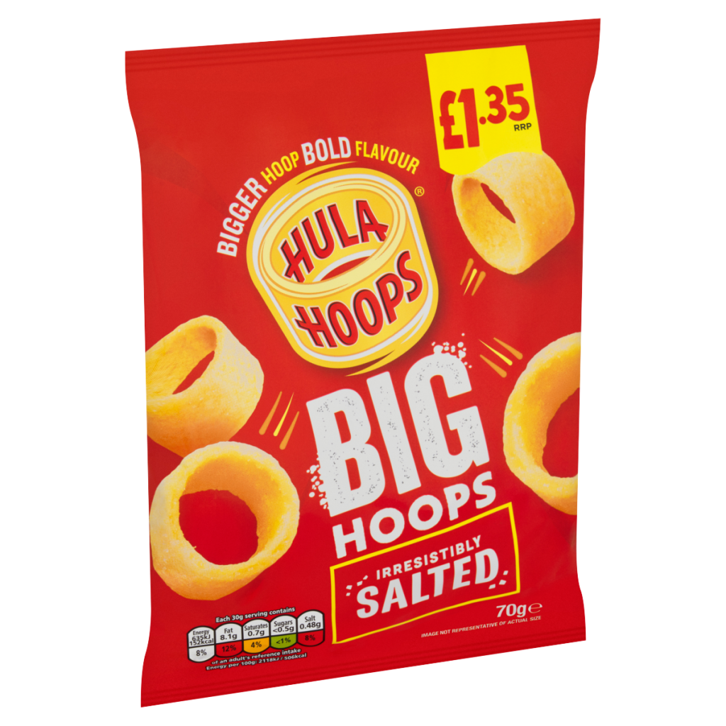 Hula Hoops Irresistibly Salted Big Hoops 70g