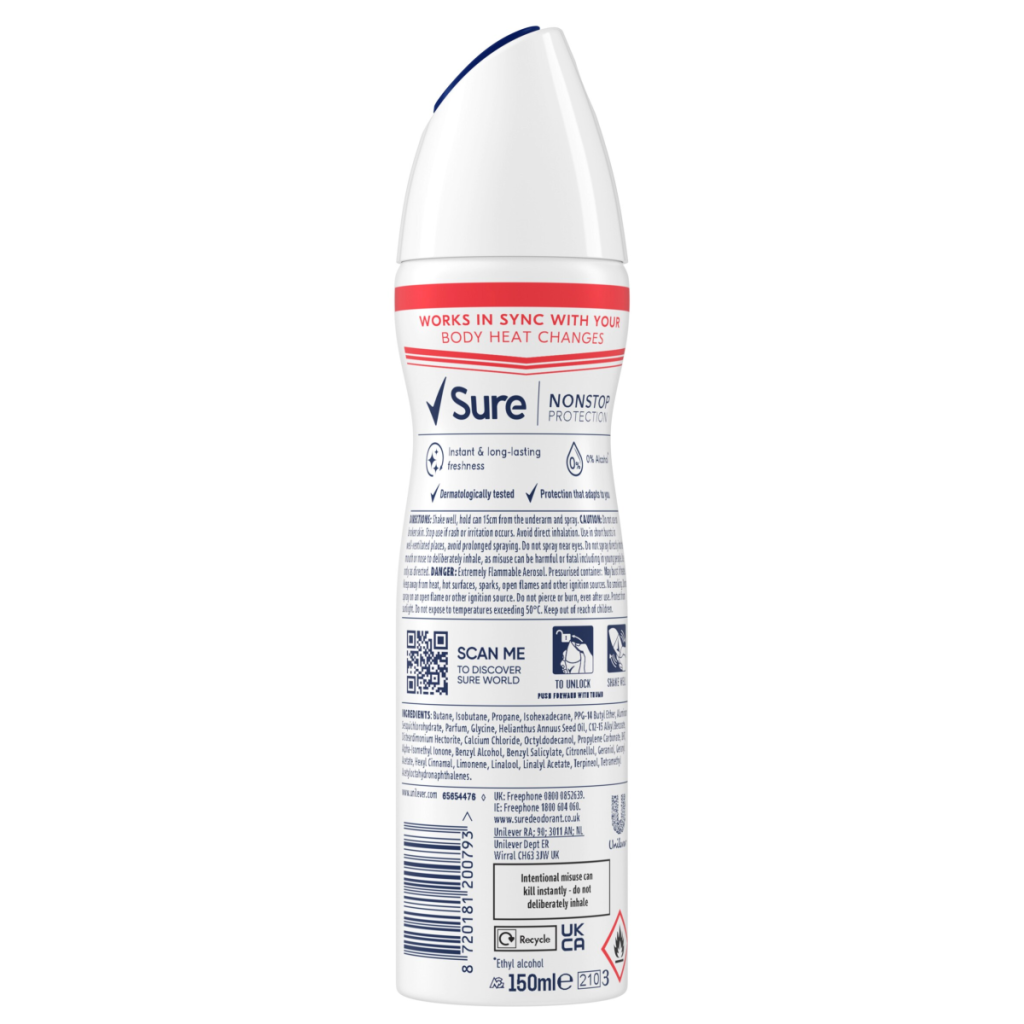 Sure Nonstop Protection Watermelon Fresh Anti-Perspirant Aerosol 150 ml