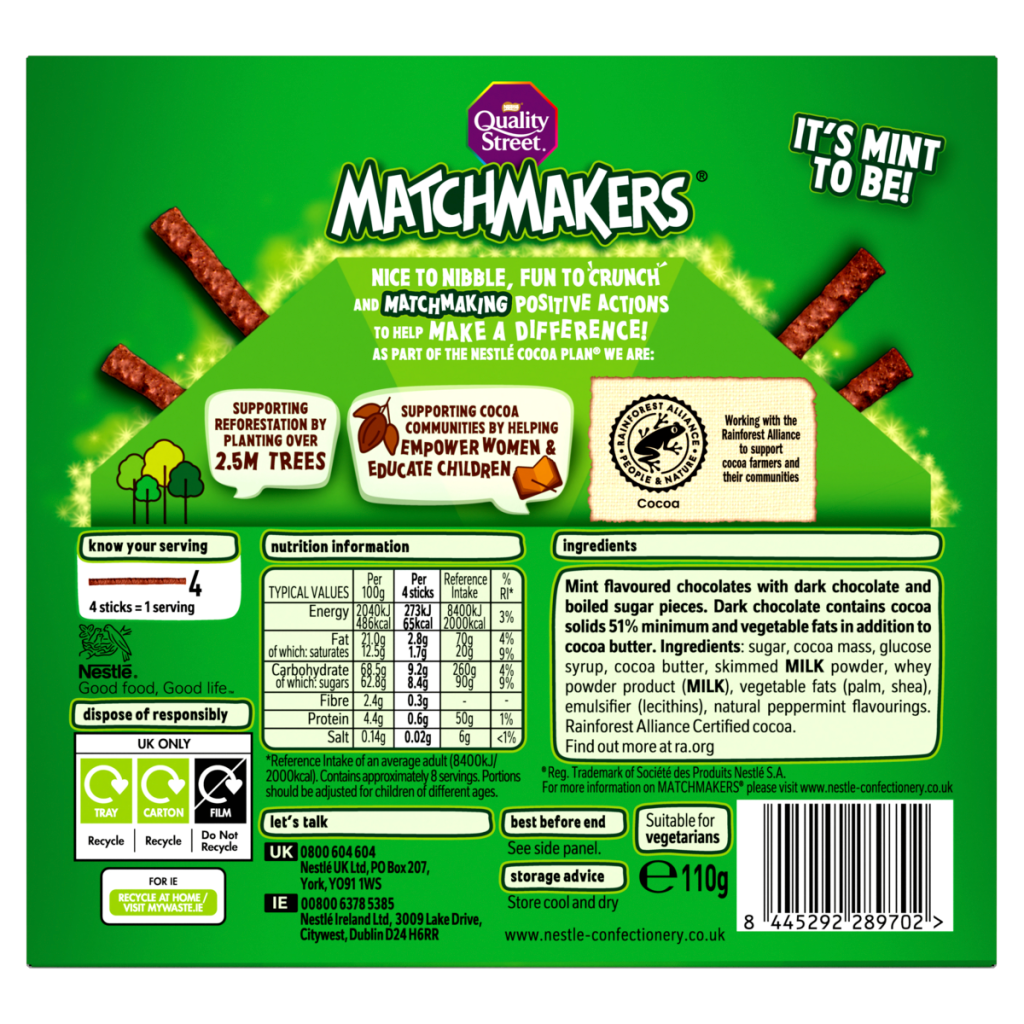 Quality Street Matchmakers Cool Mint 110g
