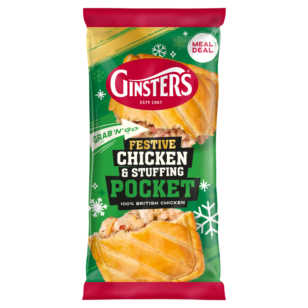 Ginsters Limited Edition Festive Chicken & Stuffing Pocket 100g