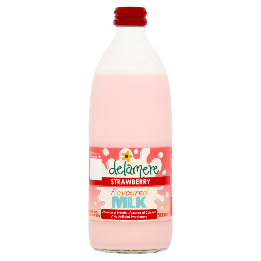 Delamere Strawberry Flavoured Milk 500ml