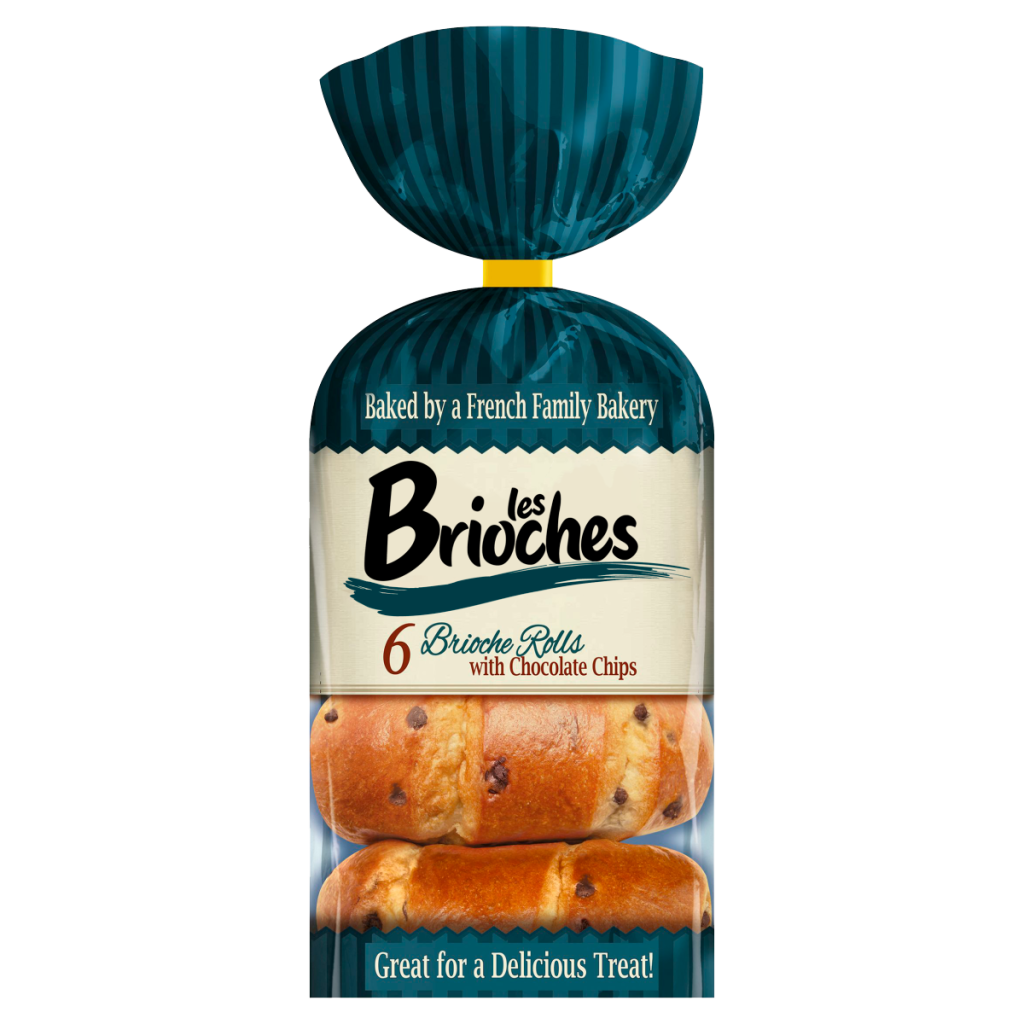 Les Brioches 6 Brioche Rolls with Chocolate Chips 192g