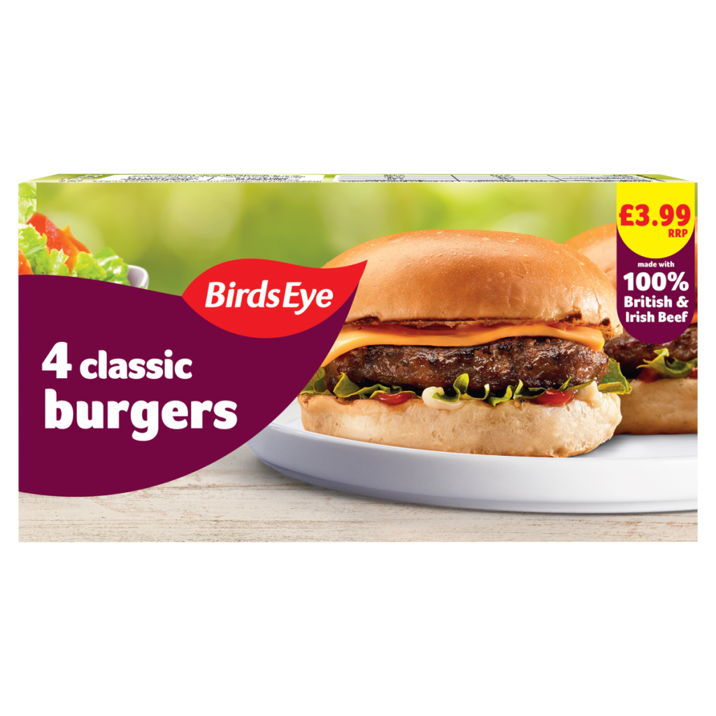 Birds Eye 4 Classic Burgers 227g