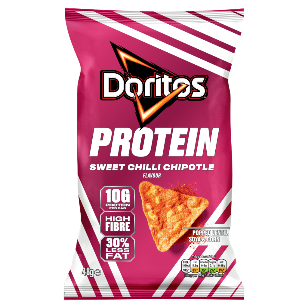 Doritos Protein Tortilla Chips Sweet Chilli Chipotle Flavour Crisps 48g