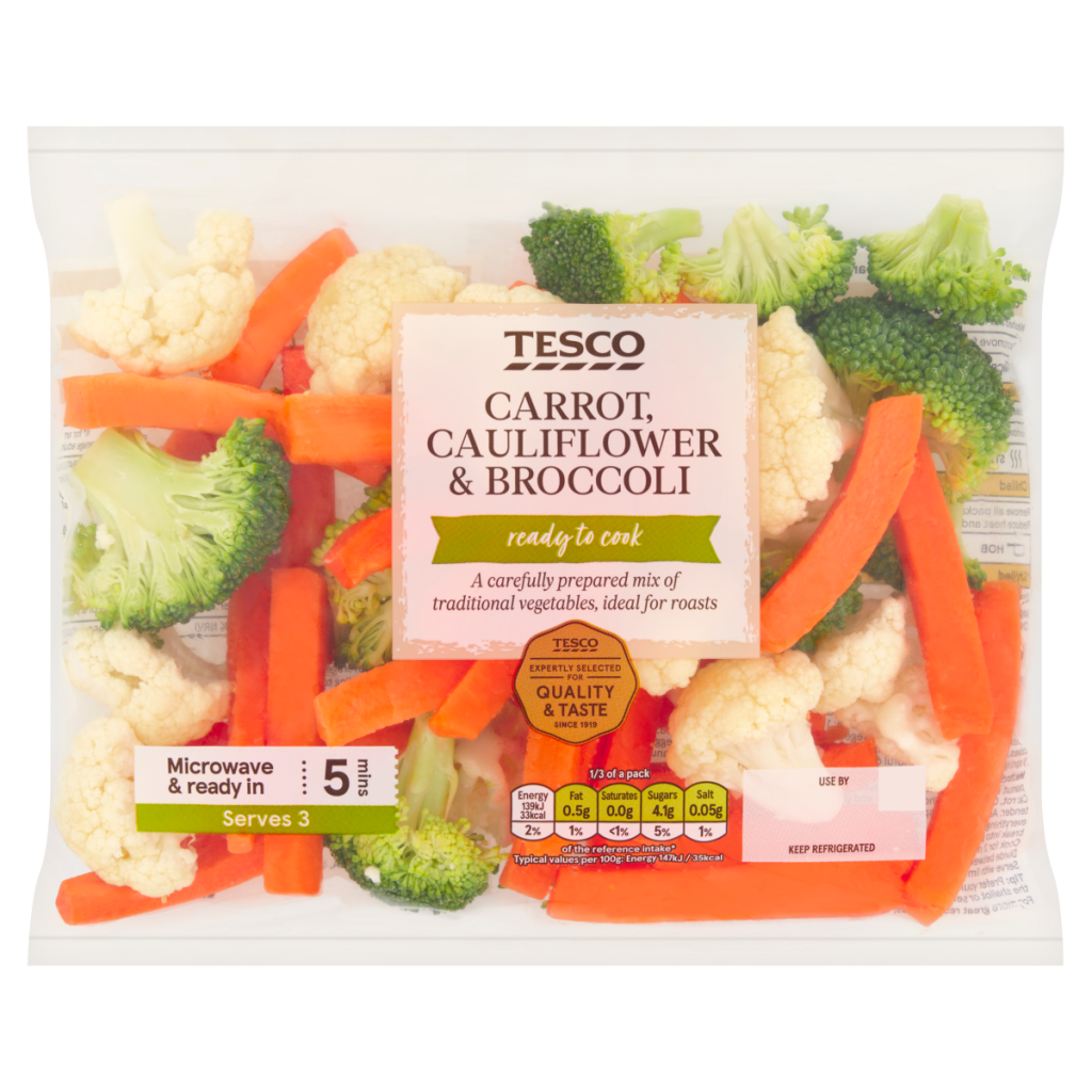 Tesco Carrot, Cauliflower & Broccoli 300g