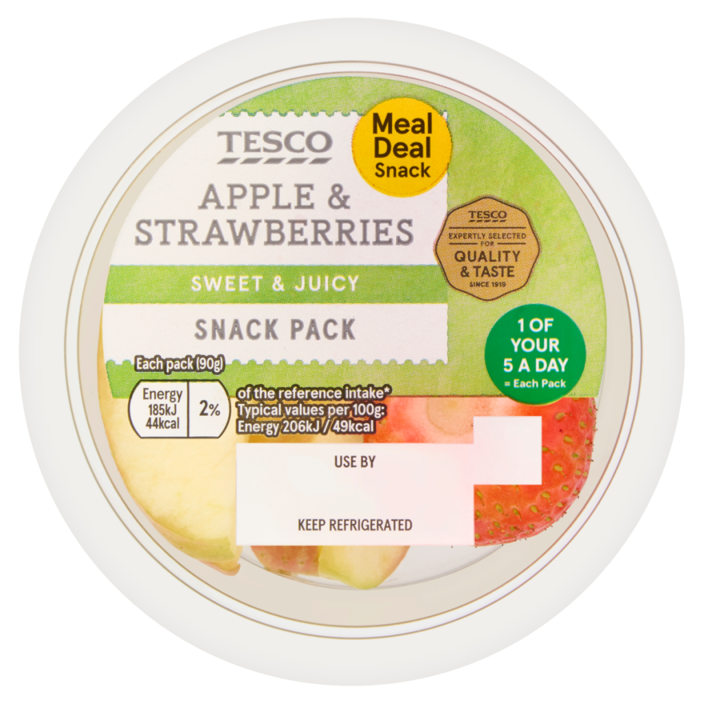Tesco Apple & Strawberries 90g