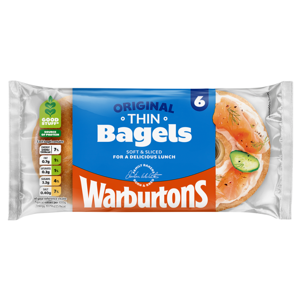 Warburtons 6 Original Thin Bagels