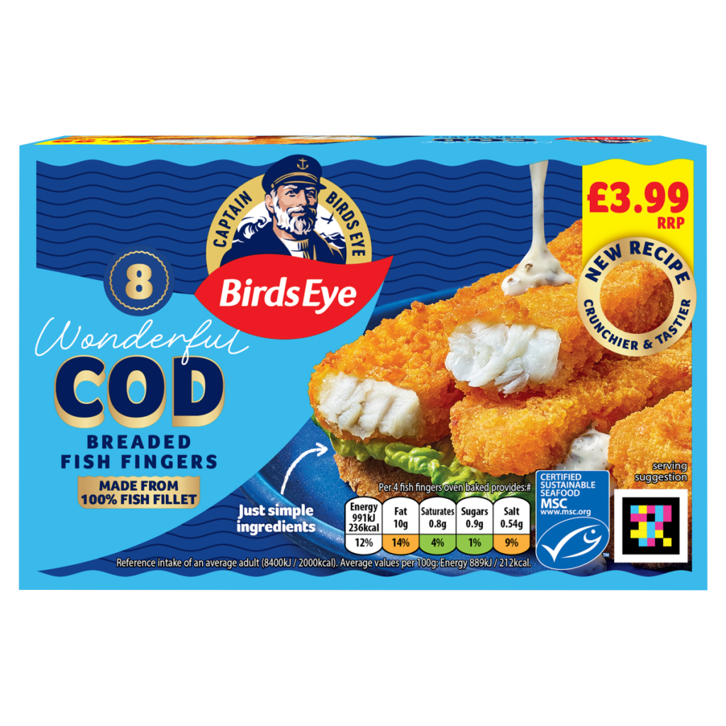 Birdseye 8 Wonderful Cod Breaded Fish Fingers 224g