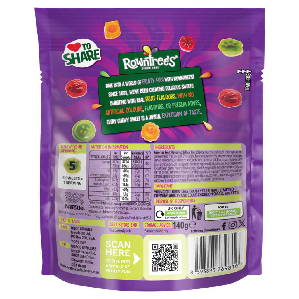 Rowntrees Randoms Other Soft Sugar 140g