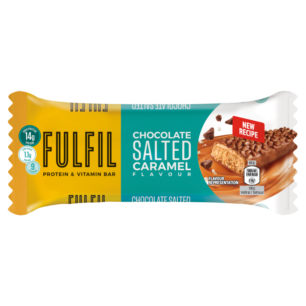 Fulfil Chocolate Salted Caramel Flavour Protein & Vitamin Bar 40g