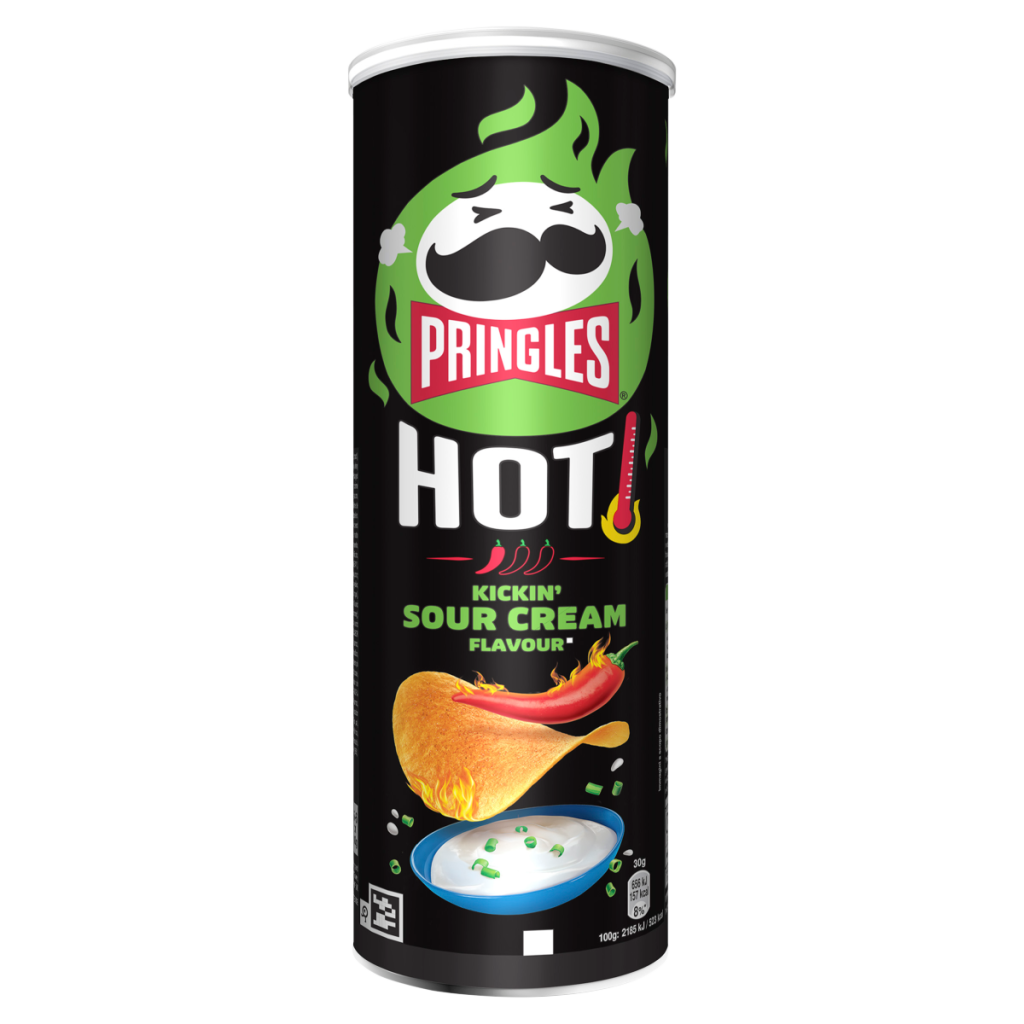 Pringles Hot Kickin Sour Cream Flavour 160g