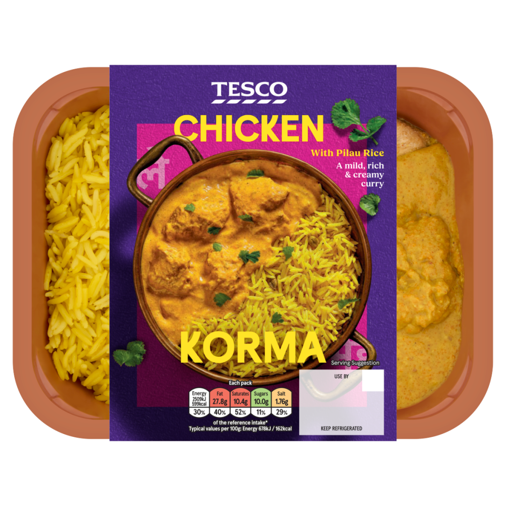 Tesco Chicken Korma with Pilau Rice 400g
