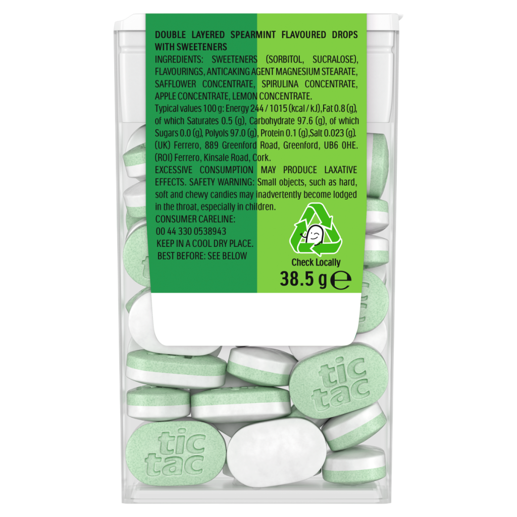 Tic Tac Two Spearmint Flavour 38.5g