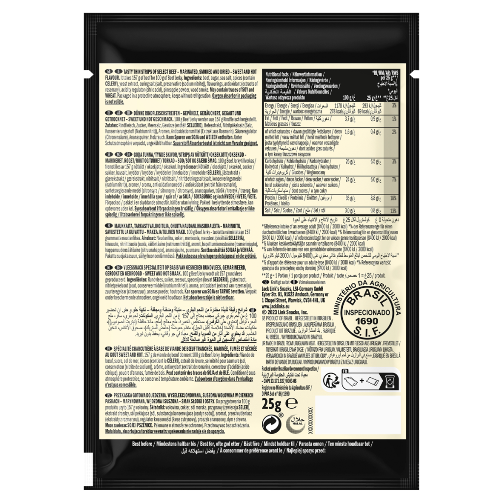 Jack Link’s Mr Beast Beef Jerky Sweet & Hot 25g