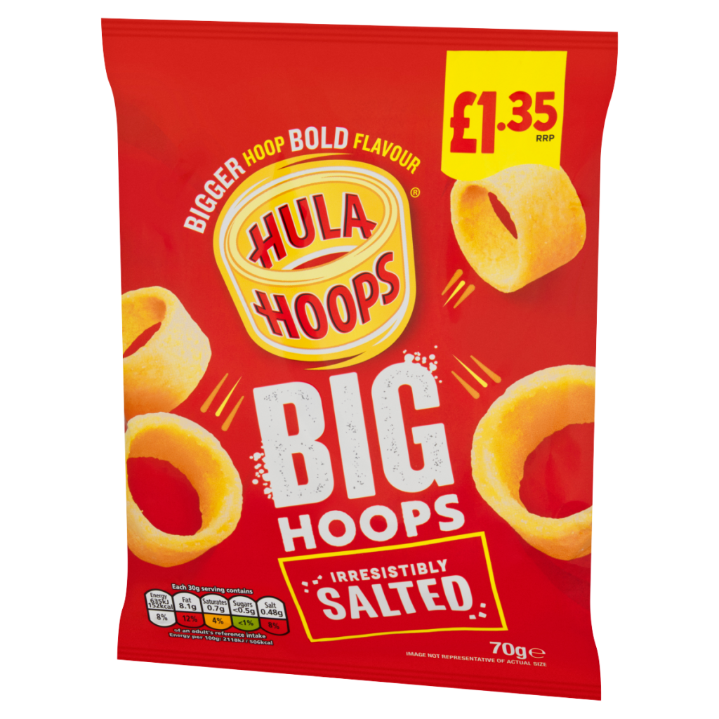 Hula Hoops Irresistibly Salted Big Hoops 70g