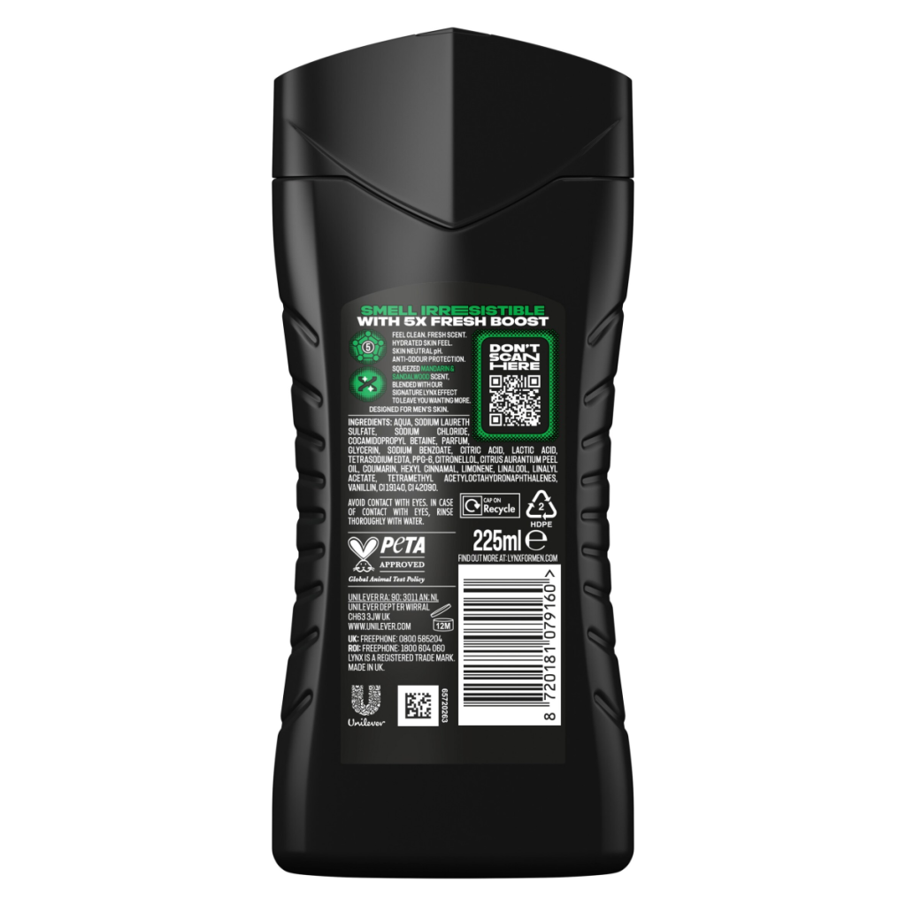 Lynx Africa 3-in-1 Body Wash 225 ml
