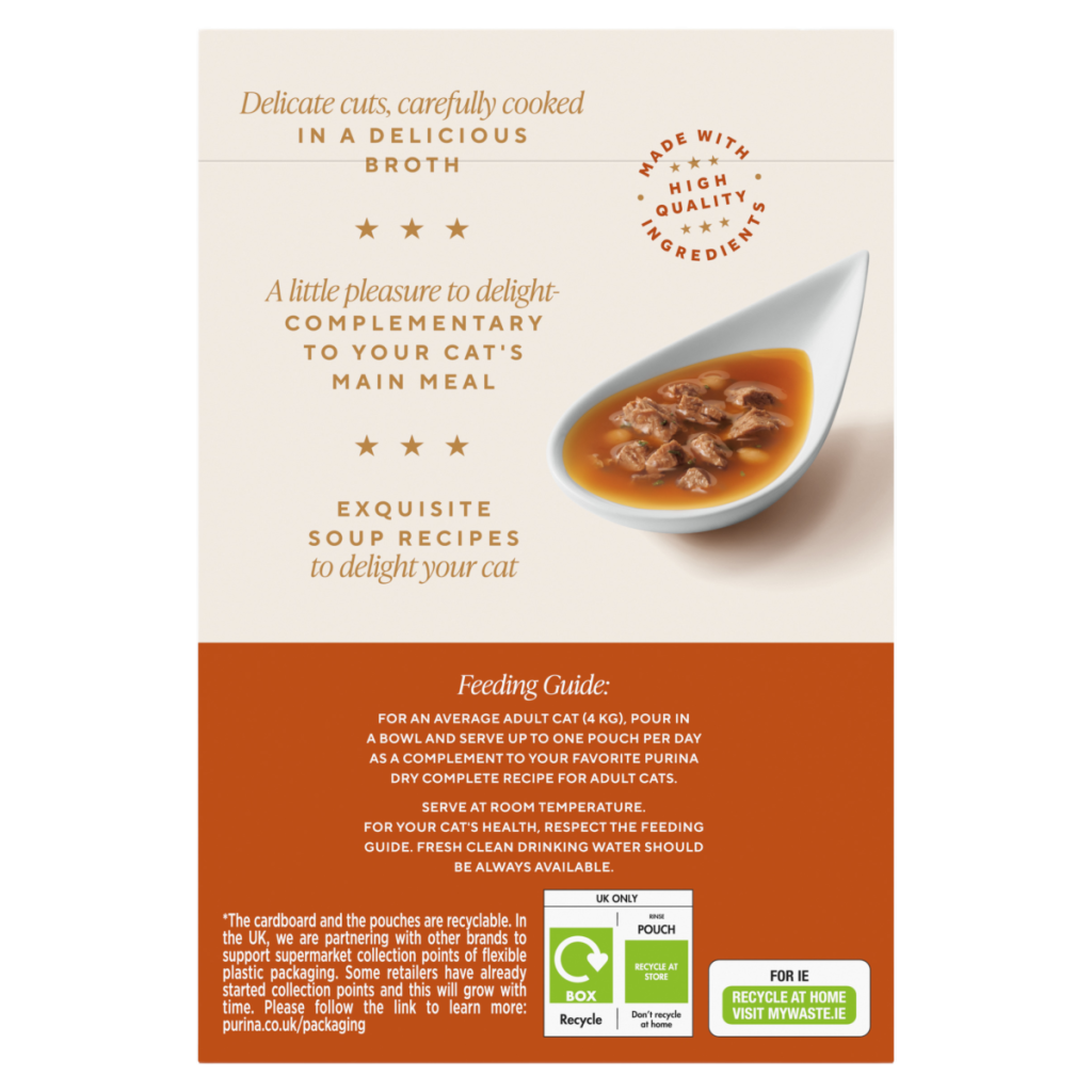 GOURMET Soup Royale (Chicken, Beef, Turkey) Wet Cat Food Pouch 6x45g