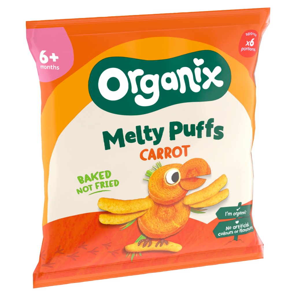 Organix Carrot Melty Puffs 6+ Months 20g